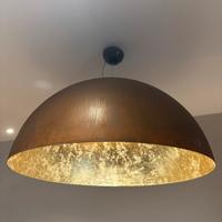 Lampada artigianale foglia oro - corten