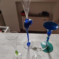 bicchieri artistici vintage 