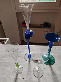 bicchieri artistici vintage 