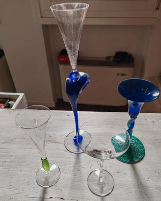 bicchieri artistici vintage 