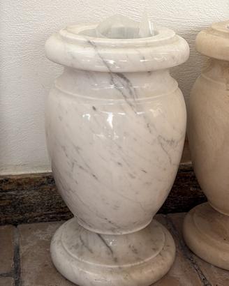 Vaso in marmo Bianco Carrara H40