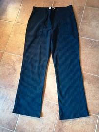 Pastaloni classici gessato blu 46