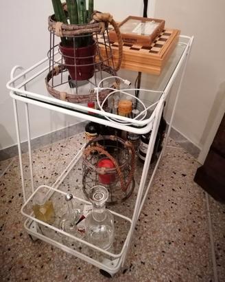 Carrello portavivande Bar ferro e vetro