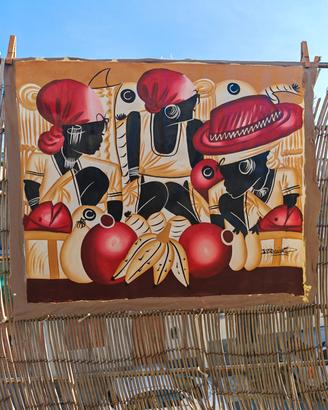 Dipinto su tela arte naif 
