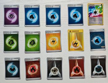 Lotto carte Pokémon Energie Holo - set pokemon