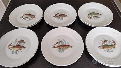 Servizio piatti pesce Richard Ginori anni '80.