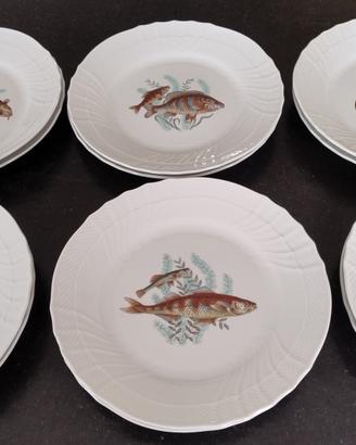 Servizio piatti pesce Richard Ginori anni '80.