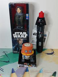 Star Wars Rogue One Jyn Erso & Chopper + light sab