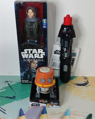 Star Wars Rogue One Jyn Erso & Chopper + light sab