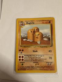Carta Pokemon Dugtrio- edizione vintage 1999