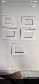 Bticino Placca Bianca 3P Living Light Air 5Pz