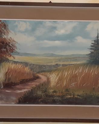 Quadro a tempera natura autunnale
