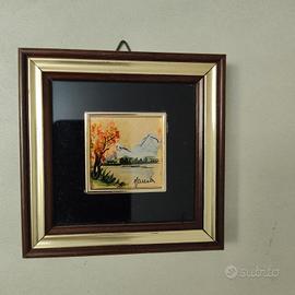Quadretto paesaggio montano  9,5x9,5 