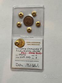 1 Centesimo 1903 Valore FDC Rame Rosso Valsecchi