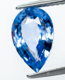 Zaffiro Naturale blu da 2.90 carati, certificato