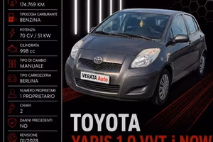 Toyota Yaris 1.0 5 porte Now