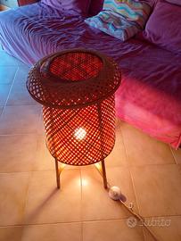 Lampada  di vimini alta 66cm