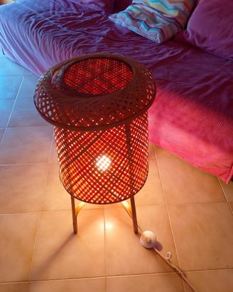Lampada  di vimini alta 66cm