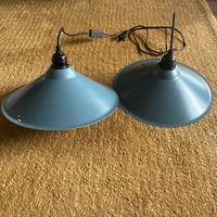 Coppia Lampade industriali vibtage petrolio