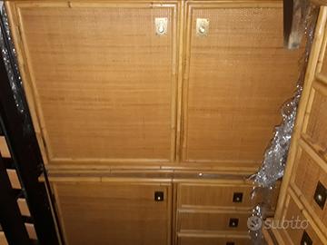 Intero arredamento in VIMINI anni 70