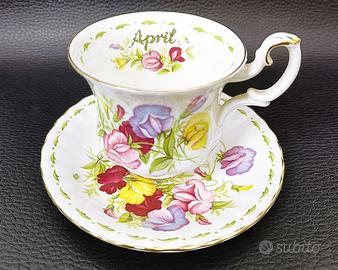 Set tazza e piattino caffè Royal Albert Aprile