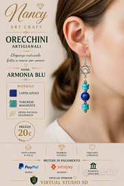 ARMONIA BLU ORECCHINI