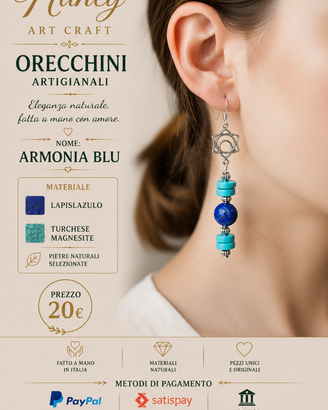 ARMONIA BLU ORECCHINI
