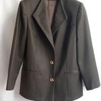 Giacca verde bosco  pura  lana vergine 100%. XXXL