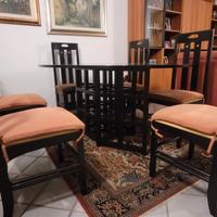 Tavolo Mackintosh con 6 sedie