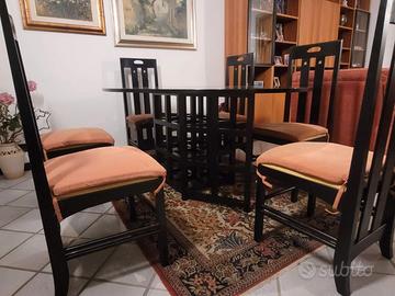 Tavolo Mackintosh con 6 sedie