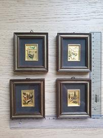 4 quadretti Creazione Preziosi Artistici Golden