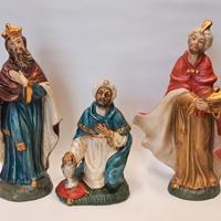RE MAGI 20 CM STATUA PRESEPE CARTAPESTA NUOVI
