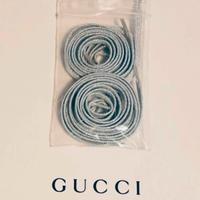 2 paia di lacci Gucci originali silver glitter