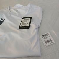 maglia sportiva Macron bianca