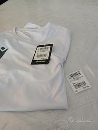 maglia sportiva Macron bianca