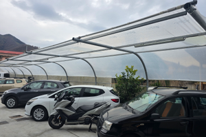 Copertura auto tettoia