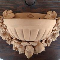 2 tasche Da Muro Per Fiori e 1 maschera Terracotta