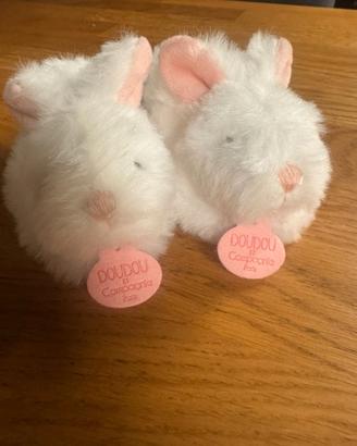 Set di scarpette rosa Doudou con sonagli