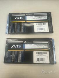 Ram kit corsair 8 GB 2x4 GB ddr3 1333 Mhz xms3