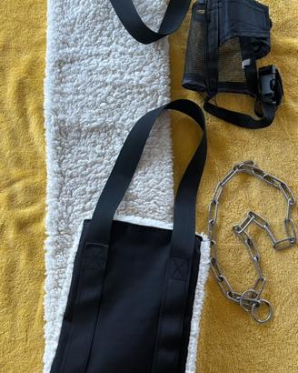 Imbracatura per cane, collare, museruola