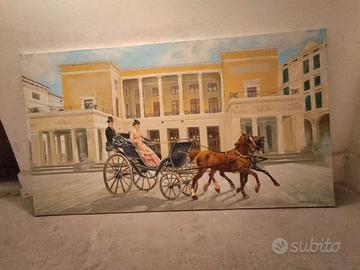 Quadro "Arrivo al Pedrocchi" pittore Nicoletti