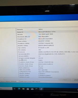 tower Asus bp6230 core i3 4gb ram 