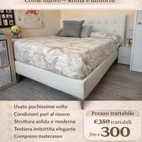 Letto una piazza e mezza + materasso