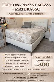 Letto una piazza e mezza + materasso