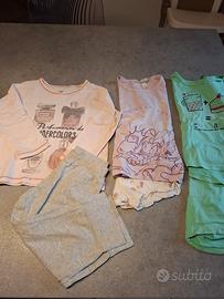 Set 3 pezzi pigiami lunghi/corti  24-36 mesi