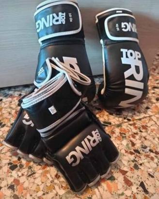 guantoni boxe, guanti MMA, para tibie, para gomiti
