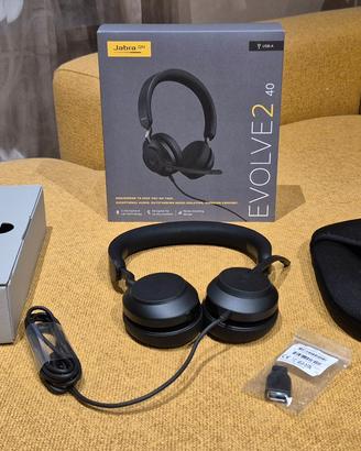 Cuffie Jabra Evolve2 40 Stereo USB-A - NUOVE