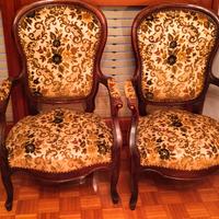 Coppia poltrona francese stile Luigi Filippo