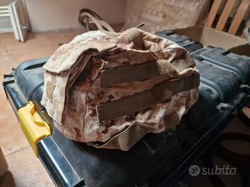 calotta elmetto e telo poncho softair desertico