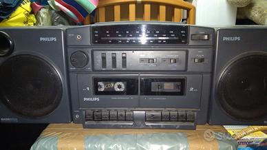 STEREO RADIO MANGIACASSETTE PHILIPS ANNI 80'
